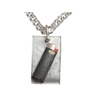 a necklace with a lighter on it